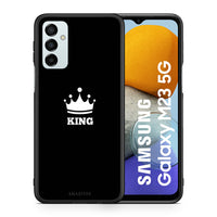 Thumbnail for Θήκη Samsung M23 King Valentine από τη Smartfits με σχέδιο στο πίσω μέρος και μαύρο περίβλημα | Samsung M23 King Valentine case with colorful back and black bezels