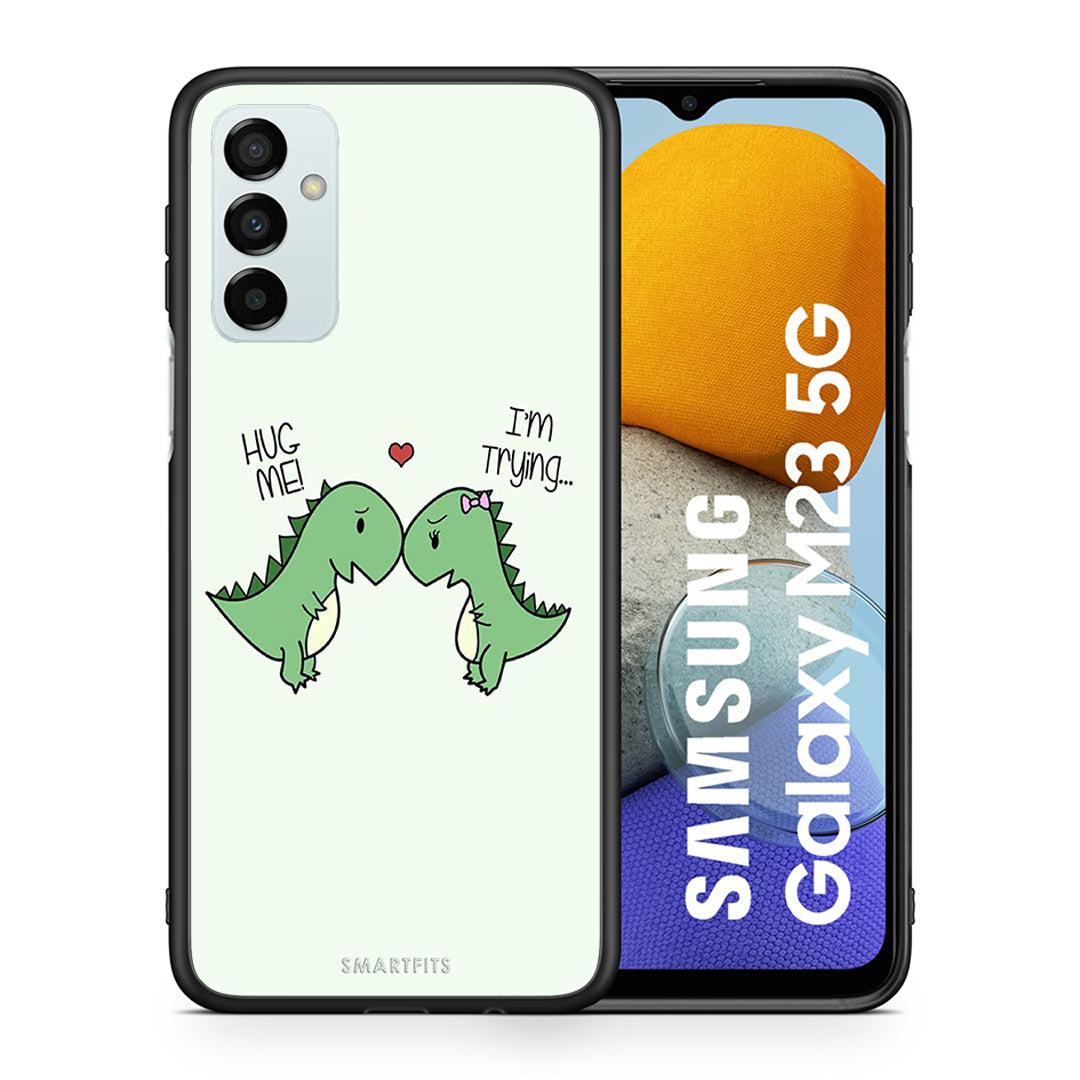 Θήκη Samsung M23 Rex Valentine από τη Smartfits με σχέδιο στο πίσω μέρος και μαύρο περίβλημα | Samsung M23 Rex Valentine case with colorful back and black bezels