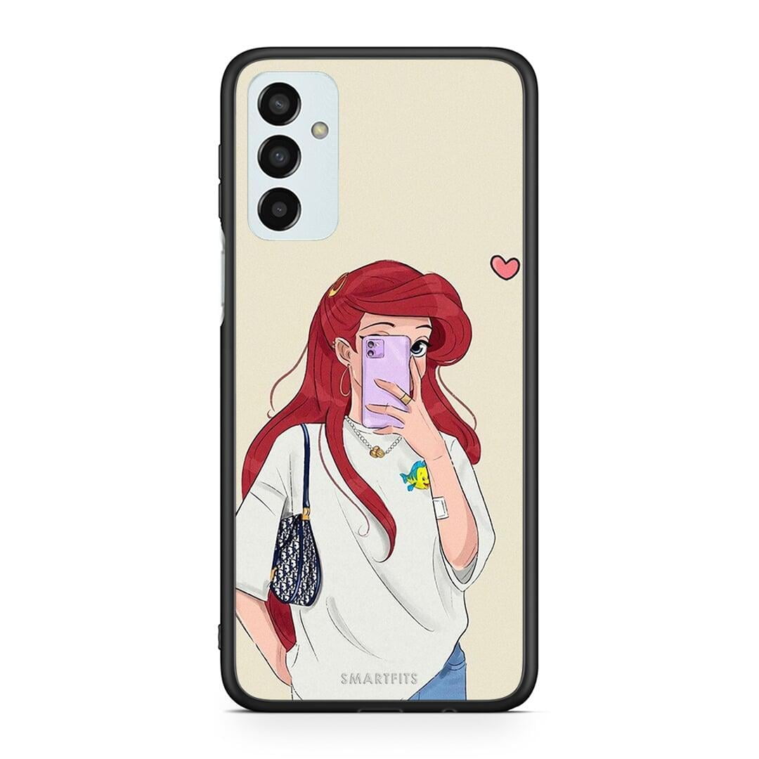 Samsung M23 Walking Mermaid Θήκη από τη Smartfits με σχέδιο στο πίσω μέρος και μαύρο περίβλημα | Smartphone case with colorful back and black bezels by Smartfits