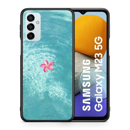 Θήκη Samsung M23 Water Flower από τη Smartfits με σχέδιο στο πίσω μέρος και μαύρο περίβλημα | Samsung M23 Water Flower case with colorful back and black bezels