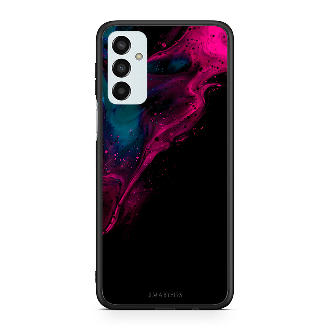 4 - Samsung M23 Pink Black Watercolor case, cover, bumper