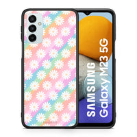 Thumbnail for Θήκη Samsung M23 White Daisies από τη Smartfits με σχέδιο στο πίσω μέρος και μαύρο περίβλημα | Samsung M23 White Daisies case with colorful back and black bezels