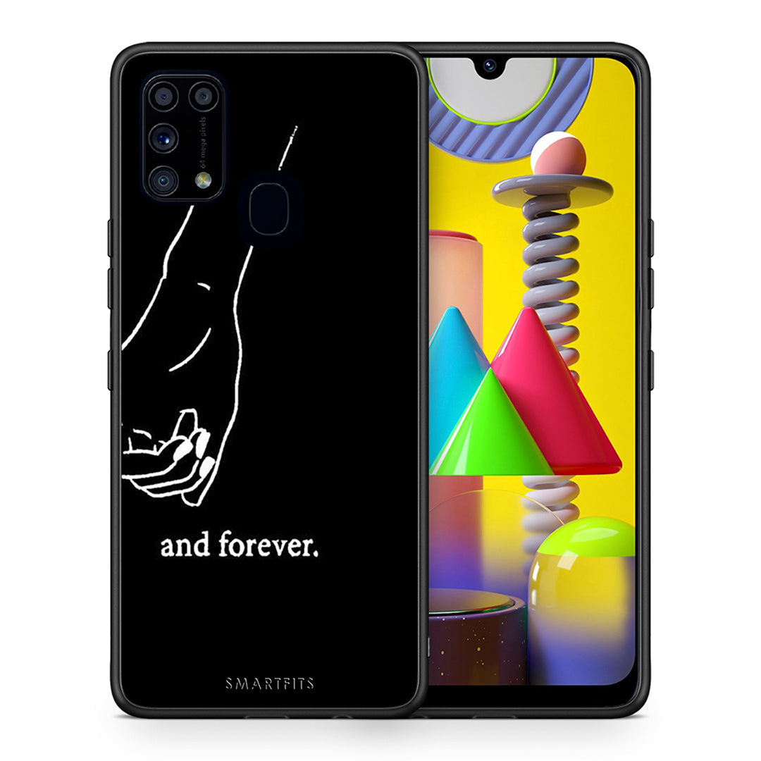 Θήκη Αγίου Βαλεντίνου Samsung M31 Always & Forever 1 από τη Smartfits με σχέδιο στο πίσω μέρος και μαύρο περίβλημα | Samsung M31 Always & Forever 1 case with colorful back and black bezels
