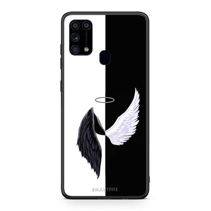 Samsung M31 Angels Demons θήκη από τη Smartfits με σχέδιο στο πίσω μέρος και μαύρο περίβλημα | Smartphone case with colorful back and black bezels by Smartfits