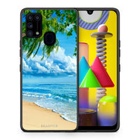 Thumbnail for Θήκη Samsung M31 Beautiful Beach από τη Smartfits με σχέδιο στο πίσω μέρος και μαύρο περίβλημα | Samsung M31 Beautiful Beach case with colorful back and black bezels