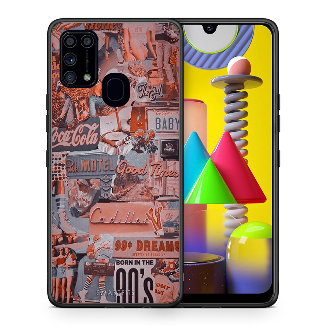 Θήκη Samsung M31 Born In 90s από τη Smartfits με σχέδιο στο πίσω μέρος και μαύρο περίβλημα | Samsung M31 Born In 90s case with colorful back and black bezels