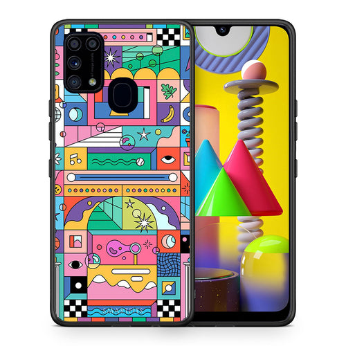 Θήκη Samsung M31 Bubbles Soap από τη Smartfits με σχέδιο στο πίσω μέρος και μαύρο περίβλημα | Samsung M31 Bubbles Soap case with colorful back and black bezels