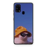 Thumbnail for Samsung M31 Cat Diva θήκη από τη Smartfits με σχέδιο στο πίσω μέρος και μαύρο περίβλημα | Smartphone case with colorful back and black bezels by Smartfits