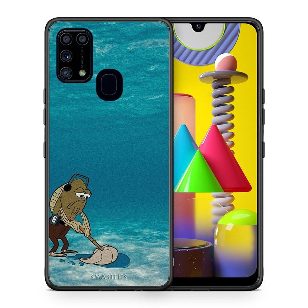 Θήκη Samsung M31 Clean The Ocean από τη Smartfits με σχέδιο στο πίσω μέρος και μαύρο περίβλημα | Samsung M31 Clean The Ocean case with colorful back and black bezels