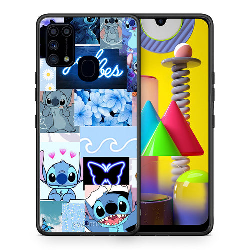 Θήκη Αγίου Βαλεντίνου Samsung M31 Collage Good Vibes από τη Smartfits με σχέδιο στο πίσω μέρος και μαύρο περίβλημα | Samsung M31 Collage Good Vibes case with colorful back and black bezels