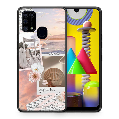 Θήκη Αγίου Βαλεντίνου Samsung M31 Golden Hour από τη Smartfits με σχέδιο στο πίσω μέρος και μαύρο περίβλημα | Samsung M31 Golden Hour case with colorful back and black bezels