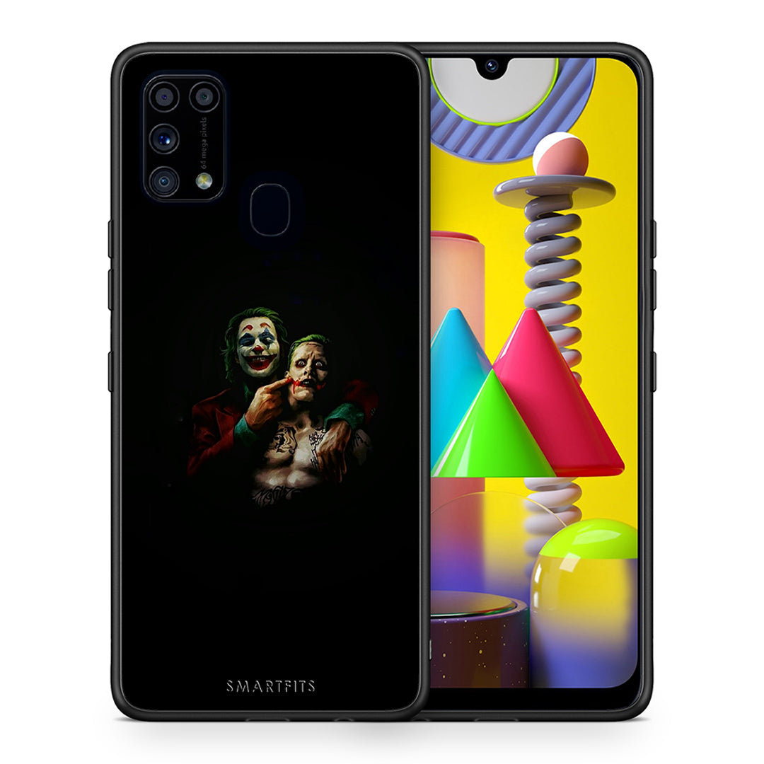 Θήκη Samsung M31 Clown Hero από τη Smartfits με σχέδιο στο πίσω μέρος και μαύρο περίβλημα | Samsung M31 Clown Hero case with colorful back and black bezels