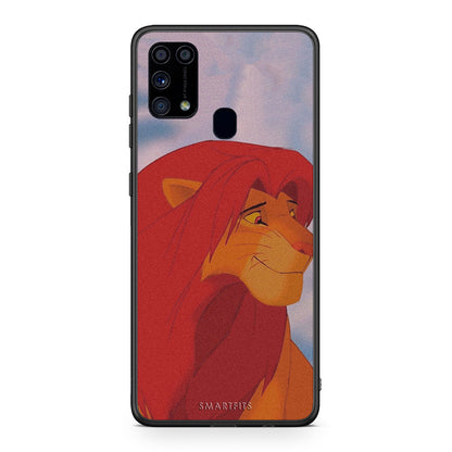 Samsung M31 Lion Love 1 Θήκη Αγίου Βαλεντίνου από τη Smartfits με σχέδιο στο πίσω μέρος και μαύρο περίβλημα | Smartphone case with colorful back and black bezels by Smartfits