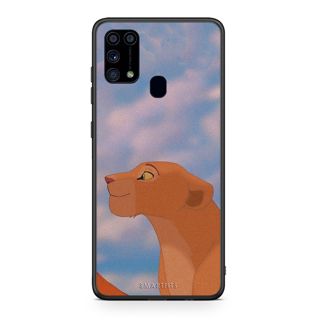 Samsung M31 Lion Love 2 Θήκη Αγίου Βαλεντίνου από τη Smartfits με σχέδιο στο πίσω μέρος και μαύρο περίβλημα | Smartphone case with colorful back and black bezels by Smartfits
