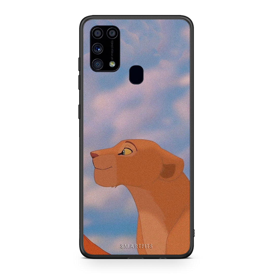 Samsung M31 Lion Love 2 Θήκη Αγίου Βαλεντίνου από τη Smartfits με σχέδιο στο πίσω μέρος και μαύρο περίβλημα | Smartphone case with colorful back and black bezels by Smartfits