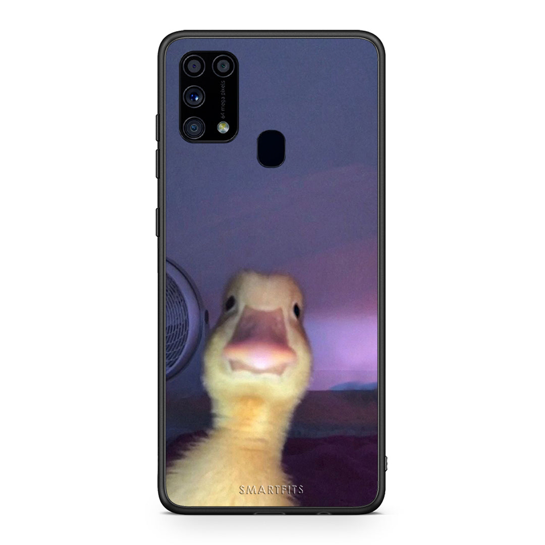 Samsung M31 Meme Duck θήκη από τη Smartfits με σχέδιο στο πίσω μέρος και μαύρο περίβλημα | Smartphone case with colorful back and black bezels by Smartfits