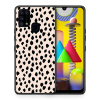 Thumbnail for Θήκη Samsung M31 New Polka Dots από τη Smartfits με σχέδιο στο πίσω μέρος και μαύρο περίβλημα | Samsung M31 New Polka Dots case with colorful back and black bezels