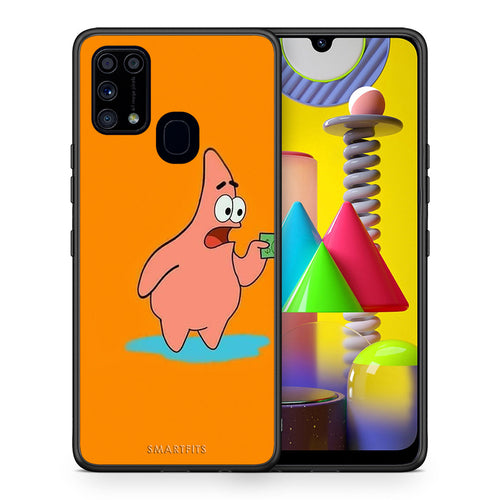 Θήκη Αγίου Βαλεντίνου Samsung M31 No Money 1 από τη Smartfits με σχέδιο στο πίσω μέρος και μαύρο περίβλημα | Samsung M31 No Money 1 case with colorful back and black bezels