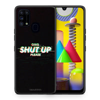 Thumbnail for Θήκη Samsung M31 OMG ShutUp από τη Smartfits με σχέδιο στο πίσω μέρος και μαύρο περίβλημα | Samsung M31 OMG ShutUp case with colorful back and black bezels