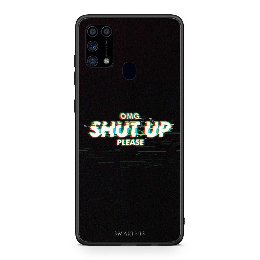 Samsung M31 OMG ShutUp θήκη από τη Smartfits με σχέδιο στο πίσω μέρος και μαύρο περίβλημα | Smartphone case with colorful back and black bezels by Smartfits