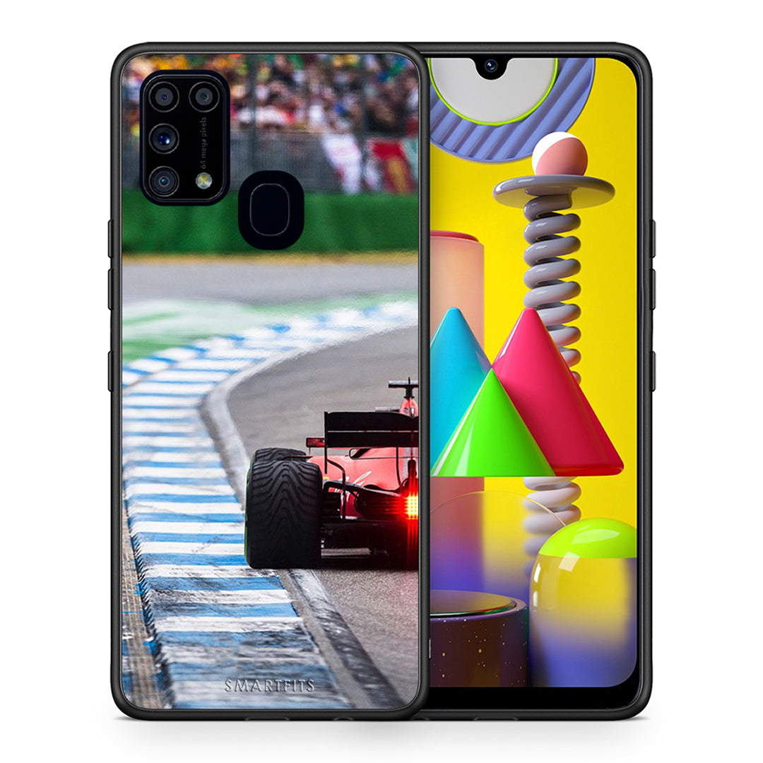 Θήκη Samsung M31 Racing Vibes από τη Smartfits με σχέδιο στο πίσω μέρος και μαύρο περίβλημα | Samsung M31 Racing Vibes case with colorful back and black bezels