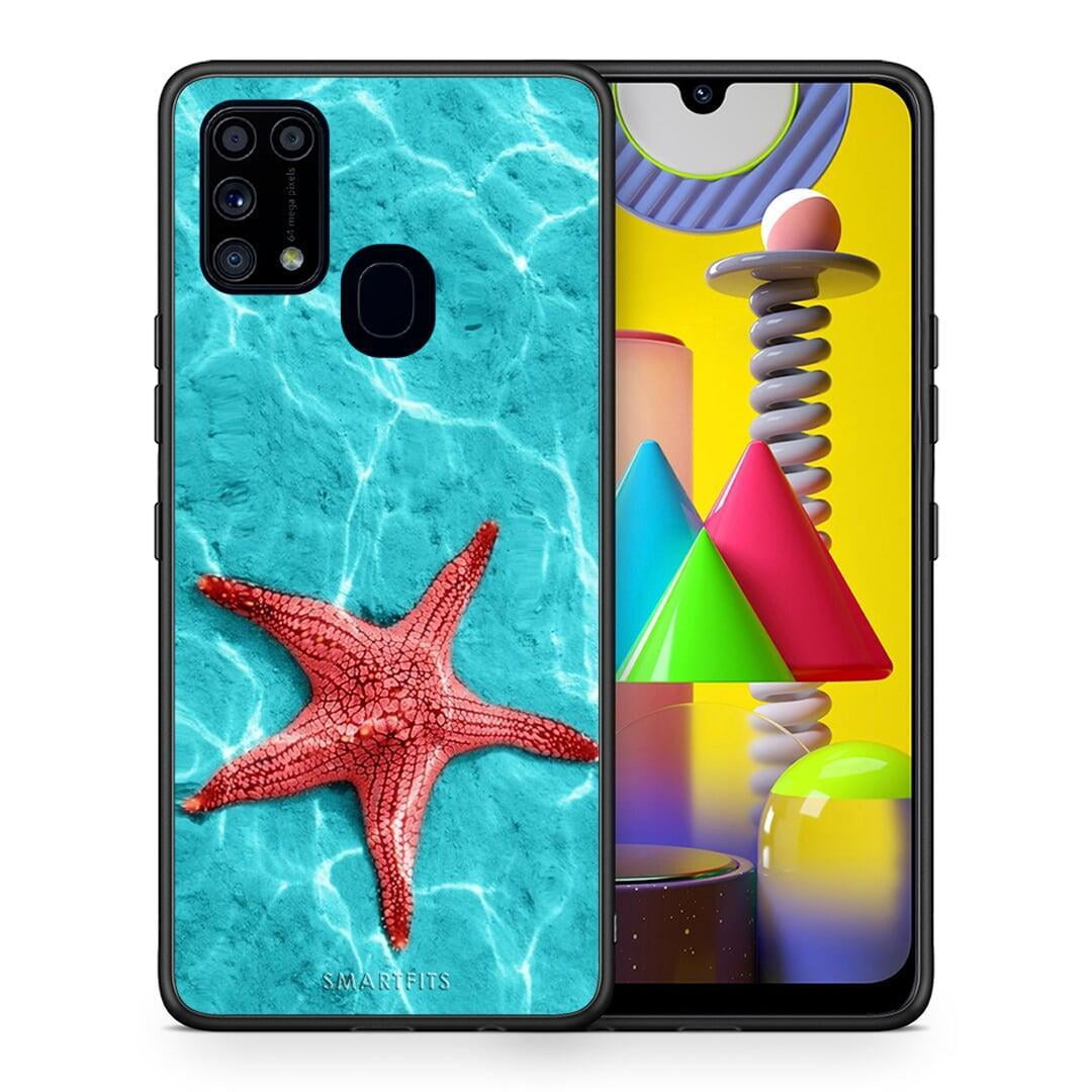 Θήκη Samsung M31 Red Starfish από τη Smartfits με σχέδιο στο πίσω μέρος και μαύρο περίβλημα | Samsung M31 Red Starfish case with colorful back and black bezels