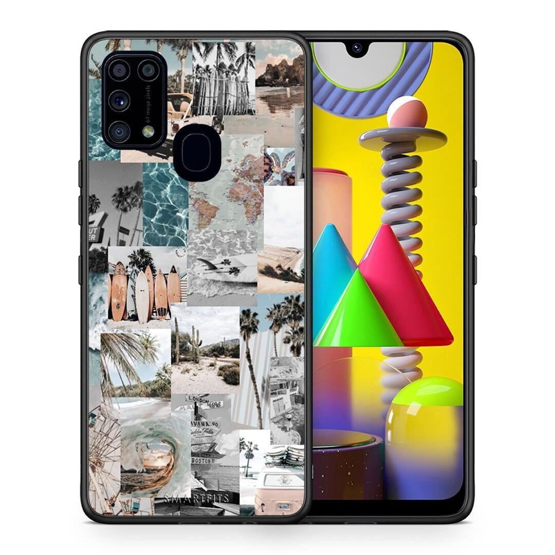 Θήκη Samsung M31 Retro Beach Life από τη Smartfits με σχέδιο στο πίσω μέρος και μαύρο περίβλημα | Samsung M31 Retro Beach Life case with colorful back and black bezels