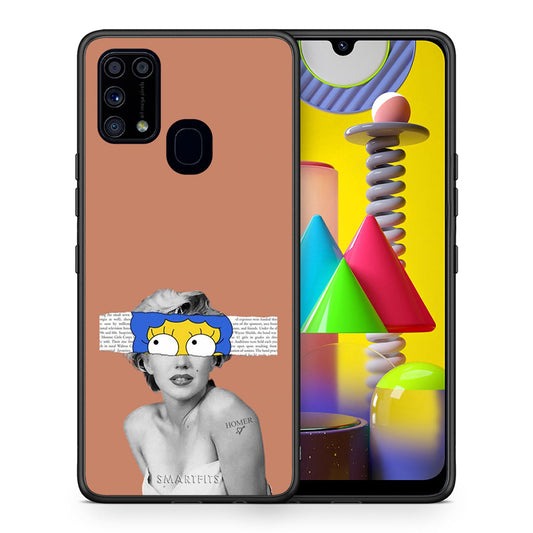 Θήκη Samsung M31 Sim Merilyn από τη Smartfits με σχέδιο στο πίσω μέρος και μαύρο περίβλημα | Samsung M31 Sim Merilyn case with colorful back and black bezels