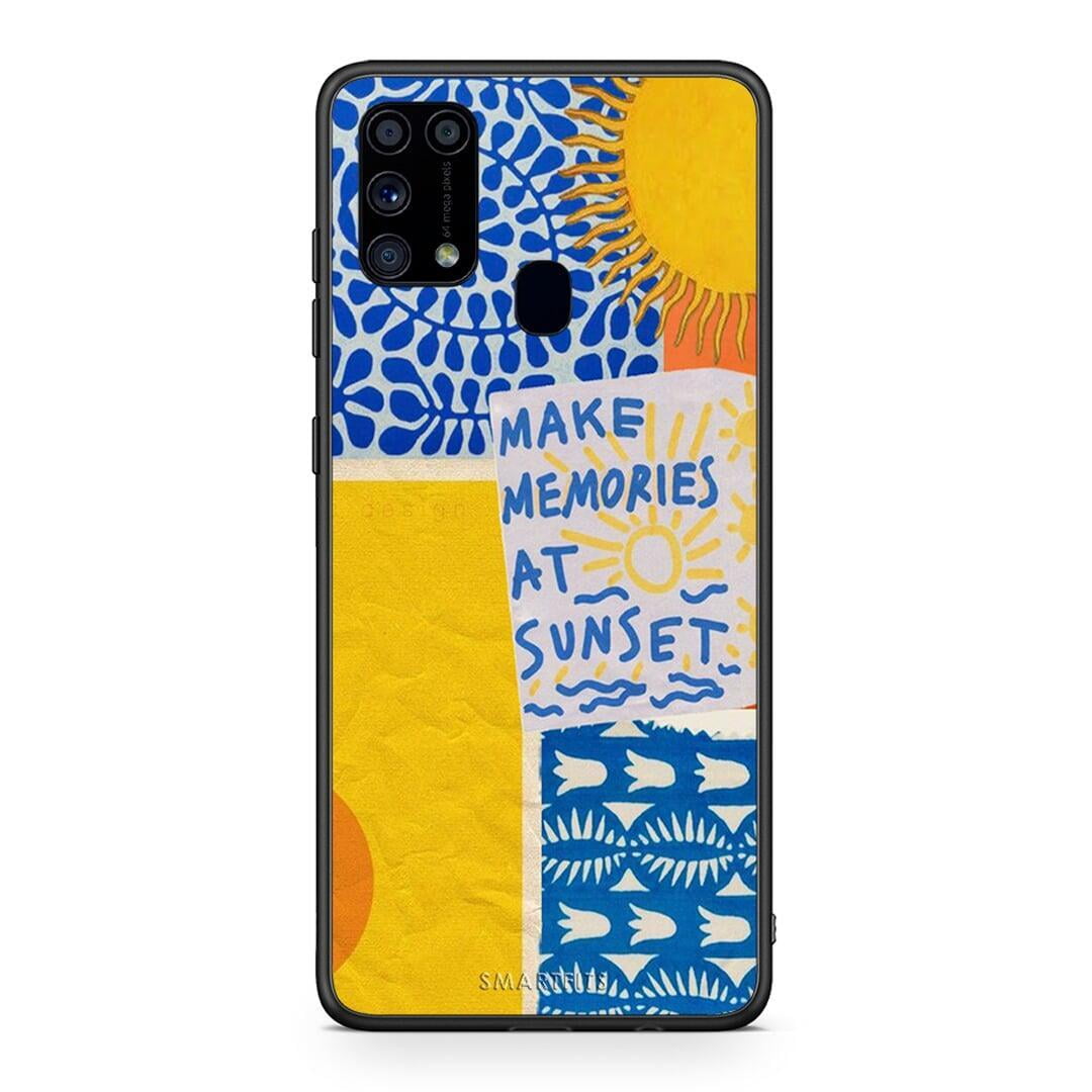 Samsung M31 Sunset Memories Θήκη από τη Smartfits με σχέδιο στο πίσω μέρος και μαύρο περίβλημα | Smartphone case with colorful back and black bezels by Smartfits