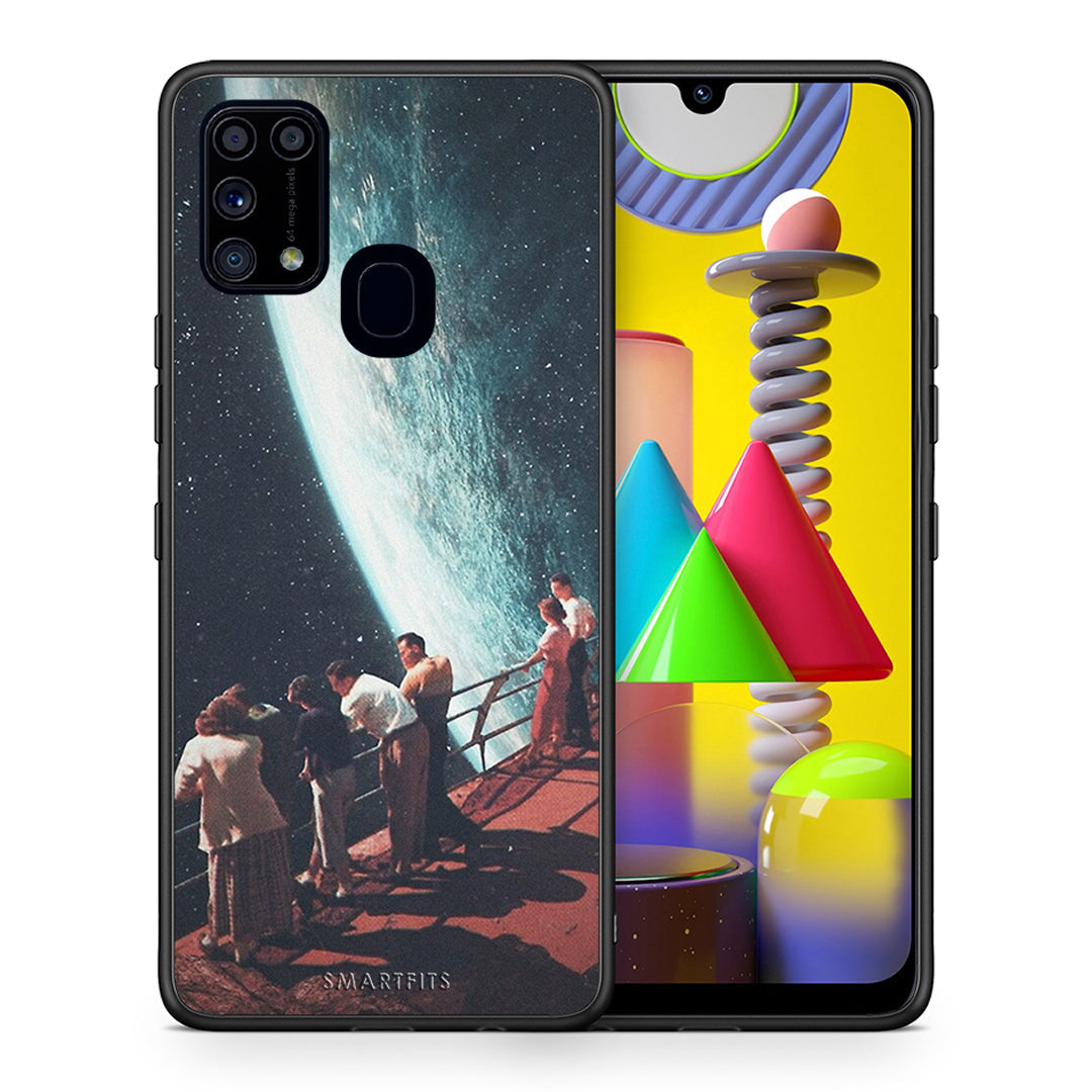 Θήκη Samsung M31 Surreal View από τη Smartfits με σχέδιο στο πίσω μέρος και μαύρο περίβλημα | Samsung M31 Surreal View case with colorful back and black bezels