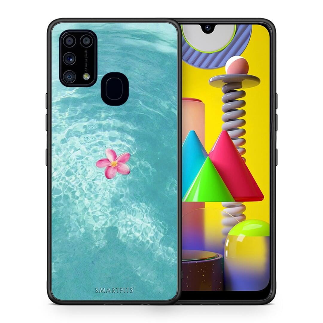 Θήκη Samsung M31 Water Flower από τη Smartfits με σχέδιο στο πίσω μέρος και μαύρο περίβλημα | Samsung M31 Water Flower case with colorful back and black bezels