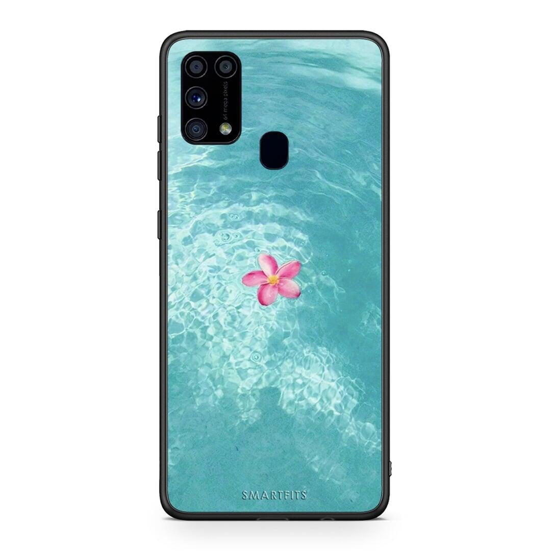Samsung M31 Water Flower Θήκη από τη Smartfits με σχέδιο στο πίσω μέρος και μαύρο περίβλημα | Smartphone case with colorful back and black bezels by Smartfits