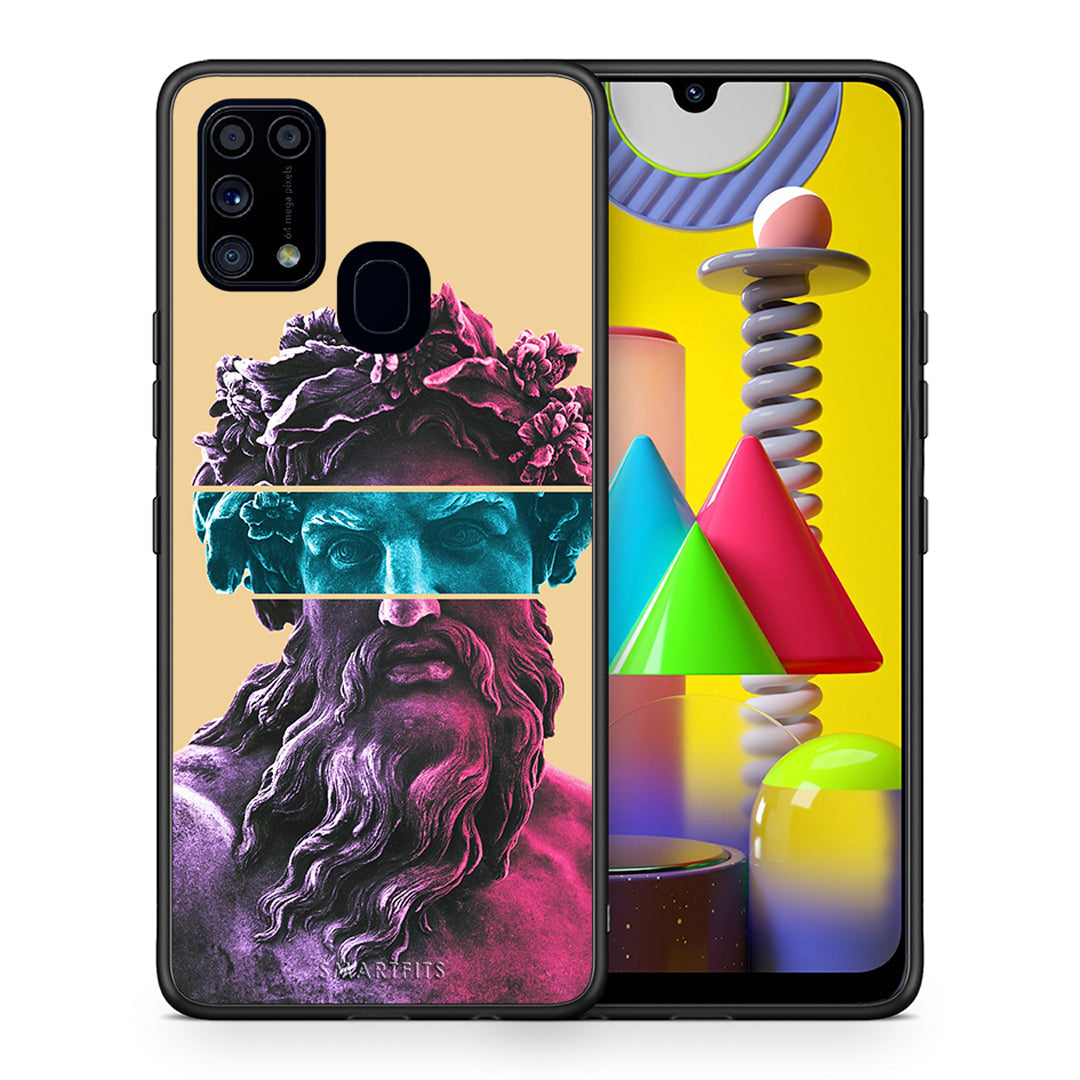 Θήκη Αγίου Βαλεντίνου Samsung M31 Zeus Art από τη Smartfits με σχέδιο στο πίσω μέρος και μαύρο περίβλημα | Samsung M31 Zeus Art case with colorful back and black bezels
