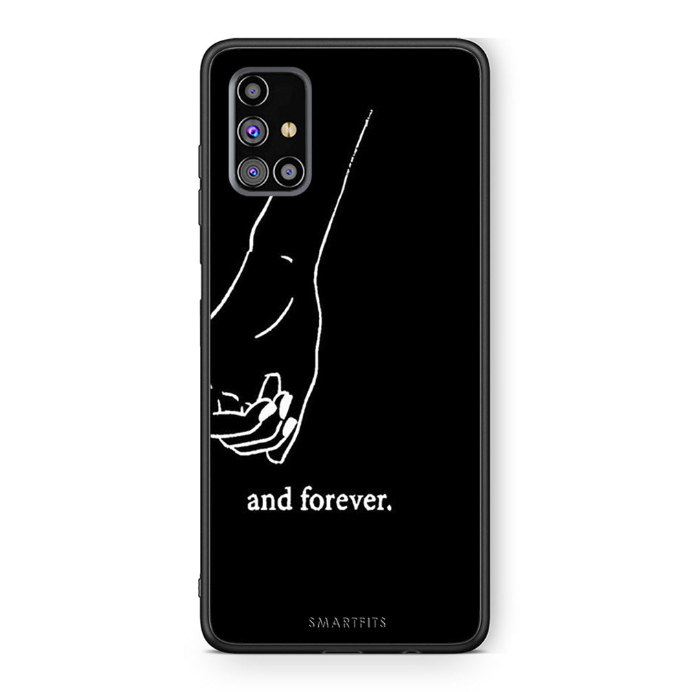 Samsung M31s Always & Forever 2 Θήκη Αγίου Βαλεντίνου από τη Smartfits με σχέδιο στο πίσω μέρος και μαύρο περίβλημα | Smartphone case with colorful back and black bezels by Smartfits
