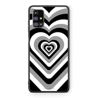 Thumbnail for Samsung M31s Black Hearts θήκη από τη Smartfits με σχέδιο στο πίσω μέρος και μαύρο περίβλημα | Smartphone case with colorful back and black bezels by Smartfits