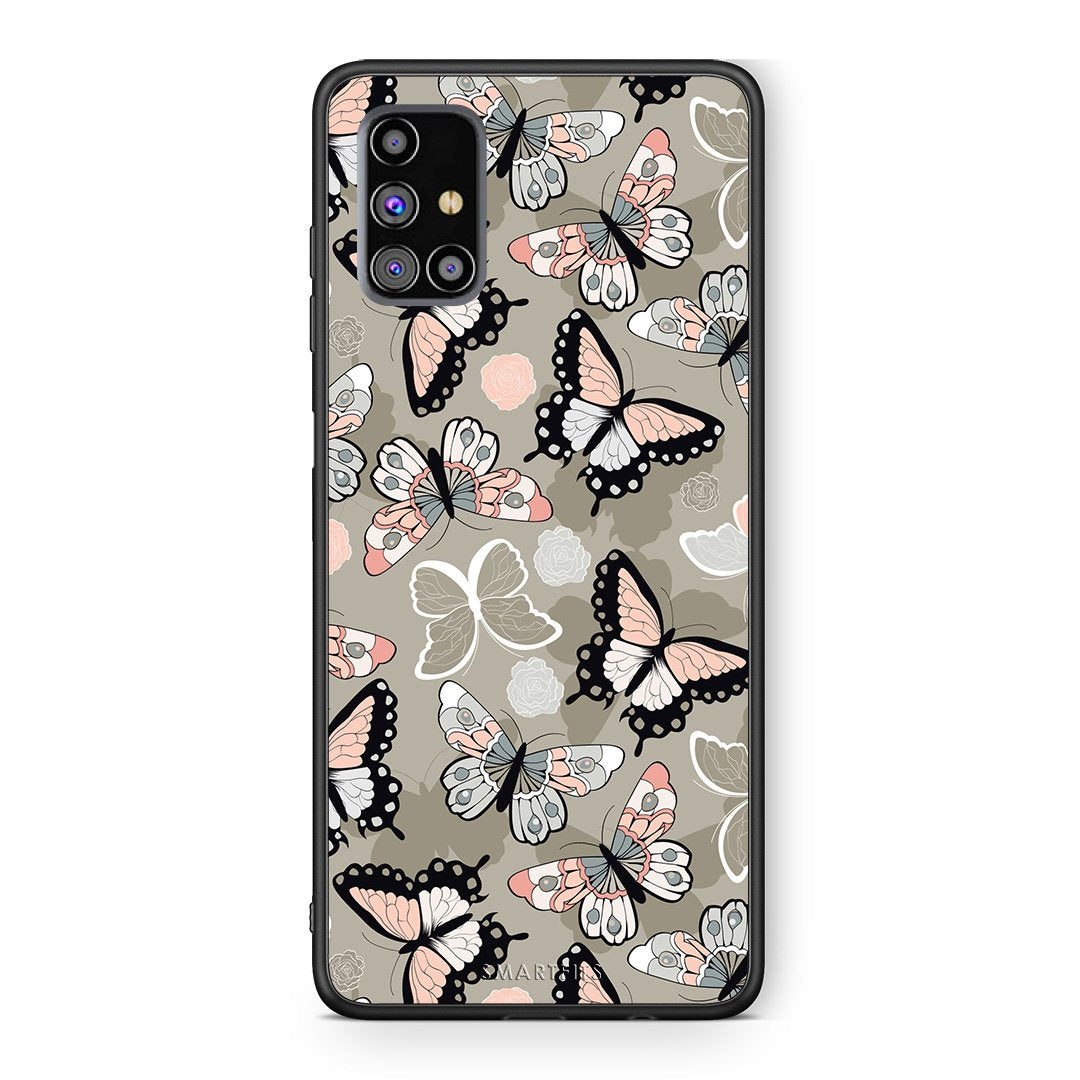 135 - Samsung M31s  Butterflies Boho case, cover, bumper