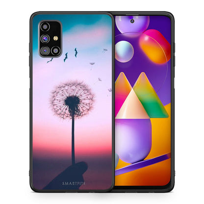Θήκη Samsung M31s Wish Boho από τη Smartfits με σχέδιο στο πίσω μέρος και μαύρο περίβλημα | Samsung M31s Wish Boho case with colorful back and black bezels