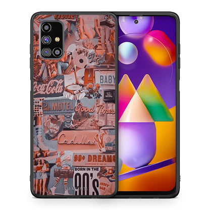 Θήκη Samsung M31s Born In 90s από τη Smartfits με σχέδιο στο πίσω μέρος και μαύρο περίβλημα | Samsung M31s Born In 90s case with colorful back and black bezels