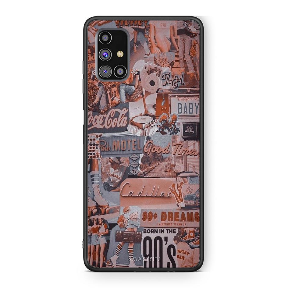 Samsung M31s Born In 90s θήκη από τη Smartfits με σχέδιο στο πίσω μέρος και μαύρο περίβλημα | Smartphone case with colorful back and black bezels by Smartfits