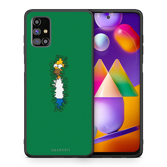 Θήκη Αγίου Βαλεντίνου Samsung M31s Bush Man από τη Smartfits με σχέδιο στο πίσω μέρος και μαύρο περίβλημα | Samsung M31s Bush Man case with colorful back and black bezels