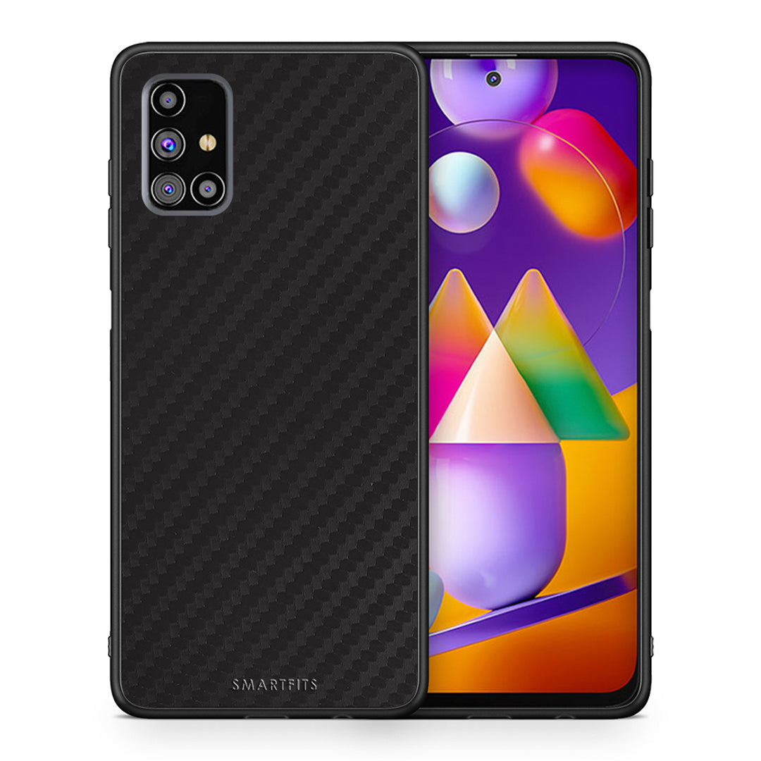 Θήκη Samsung M31s Carbon Black από τη Smartfits με σχέδιο στο πίσω μέρος και μαύρο περίβλημα | Samsung M31s Carbon Black case with colorful back and black bezels