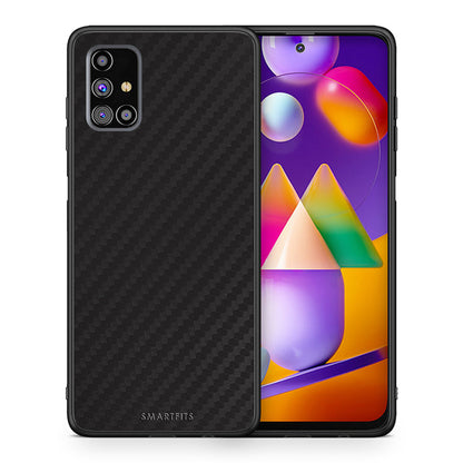 Θήκη Samsung M31s Carbon Black από τη Smartfits με σχέδιο στο πίσω μέρος και μαύρο περίβλημα | Samsung M31s Carbon Black case with colorful back and black bezels