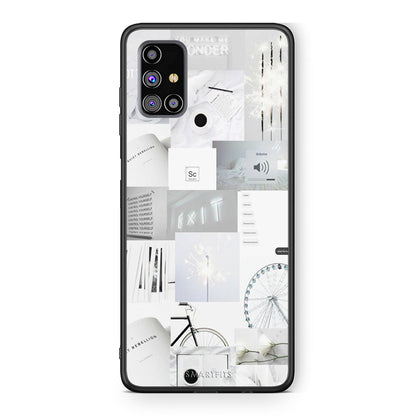 Samsung M31s Collage Make Me Wonder Θήκη Αγίου Βαλεντίνου από τη Smartfits με σχέδιο στο πίσω μέρος και μαύρο περίβλημα | Smartphone case with colorful back and black bezels by Smartfits
