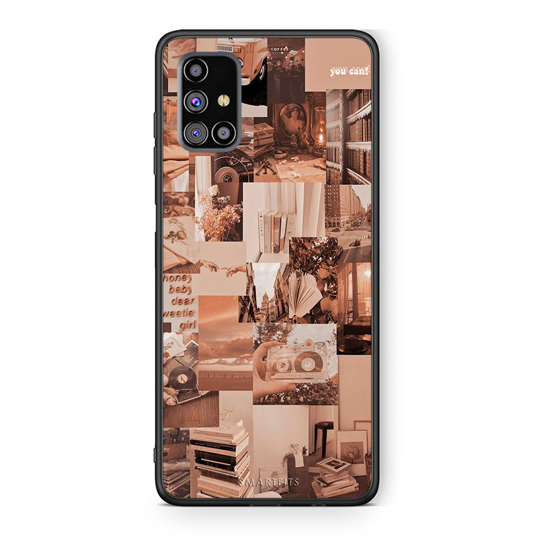Samsung M31s Collage You Can Θήκη Αγίου Βαλεντίνου από τη Smartfits με σχέδιο στο πίσω μέρος και μαύρο περίβλημα | Smartphone case with colorful back and black bezels by Smartfits