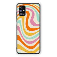 Thumbnail for Samsung M31s Colourful Waves θήκη από τη Smartfits με σχέδιο στο πίσω μέρος και μαύρο περίβλημα | Smartphone case with colorful back and black bezels by Smartfits