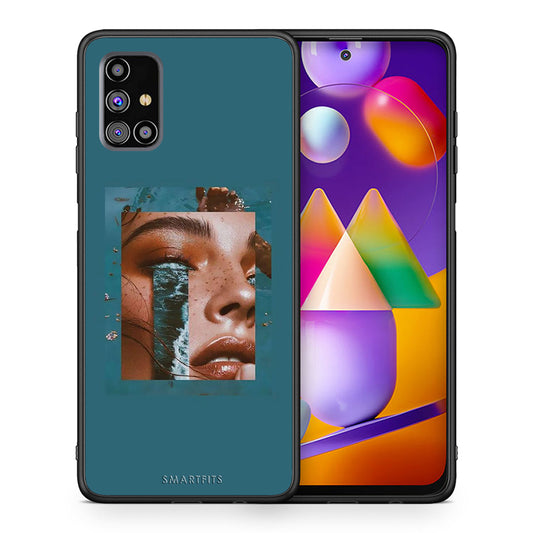 Θήκη Samsung M31s Cry An Ocean από τη Smartfits με σχέδιο στο πίσω μέρος και μαύρο περίβλημα | Samsung M31s Cry An Ocean case with colorful back and black bezels