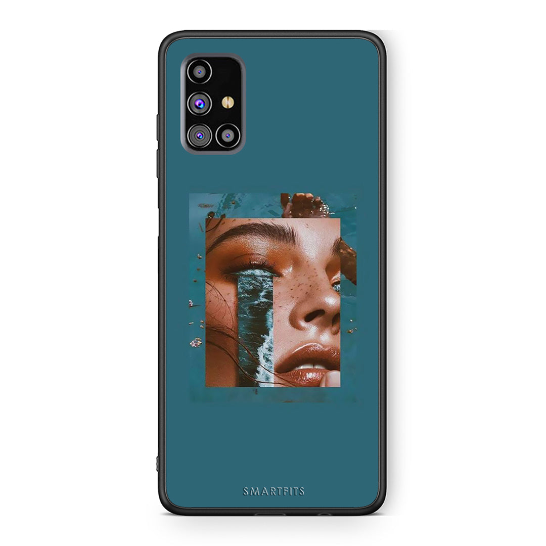 Samsung M31s Cry An Ocean θήκη από τη Smartfits με σχέδιο στο πίσω μέρος και μαύρο περίβλημα | Smartphone case with colorful back and black bezels by Smartfits