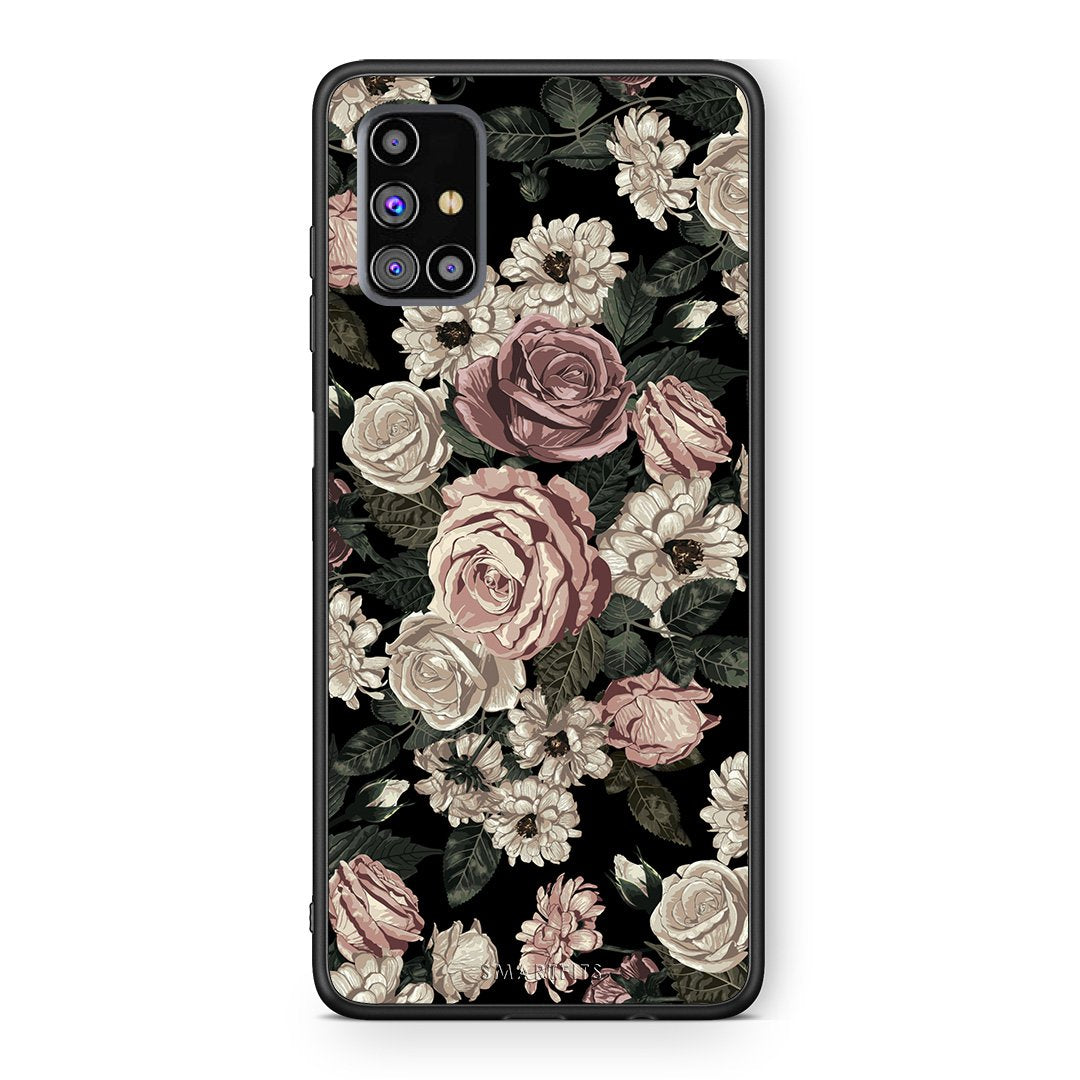4 - Samsung M31s Wild Roses Flower case, cover, bumper