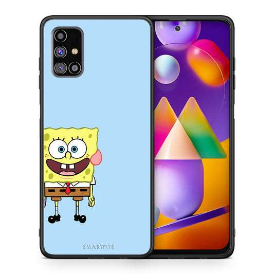 Θήκη Samsung M31s Friends Bob από τη Smartfits με σχέδιο στο πίσω μέρος και μαύρο περίβλημα | Samsung M31s Friends Bob case with colorful back and black bezels