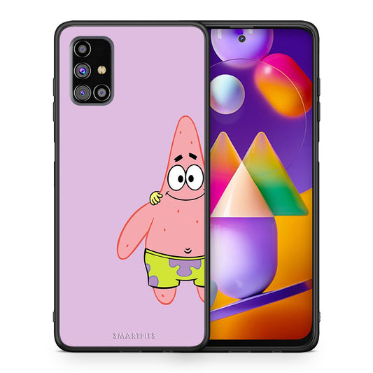 Θήκη Samsung M31s  Friends Patrick από τη Smartfits με σχέδιο στο πίσω μέρος και μαύρο περίβλημα | Samsung M31s  Friends Patrick case with colorful back and black bezels